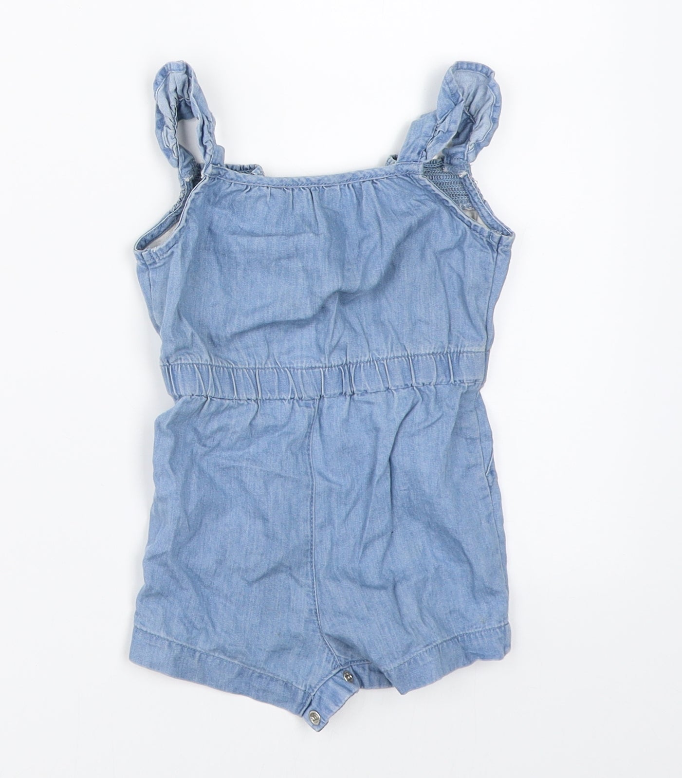 Primark Girls Blue  Denim Romper One-Piece Size 3-6 Months