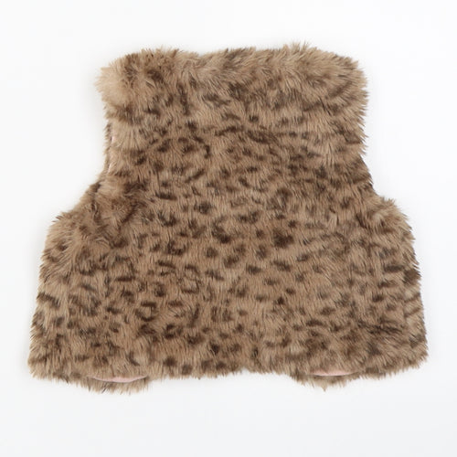 Baby Boden Girls Beige Animal Print  Jacket Waistcoat Size 3-6 Months