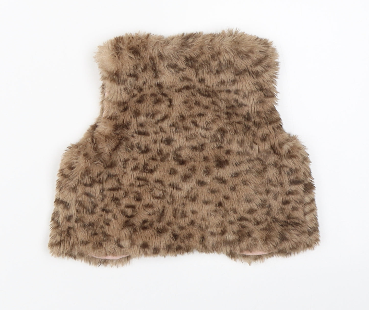 Baby Boden Girls Beige Animal Print  Jacket Waistcoat Size 3-6 Months
