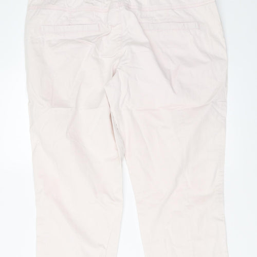 F&F Womens Pink   Cropped Trousers Size 14 L21 in