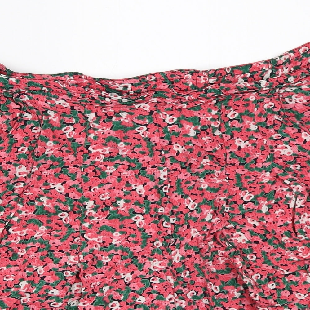 F&F Womens Pink Floral  Hot Pants Shorts Size 10