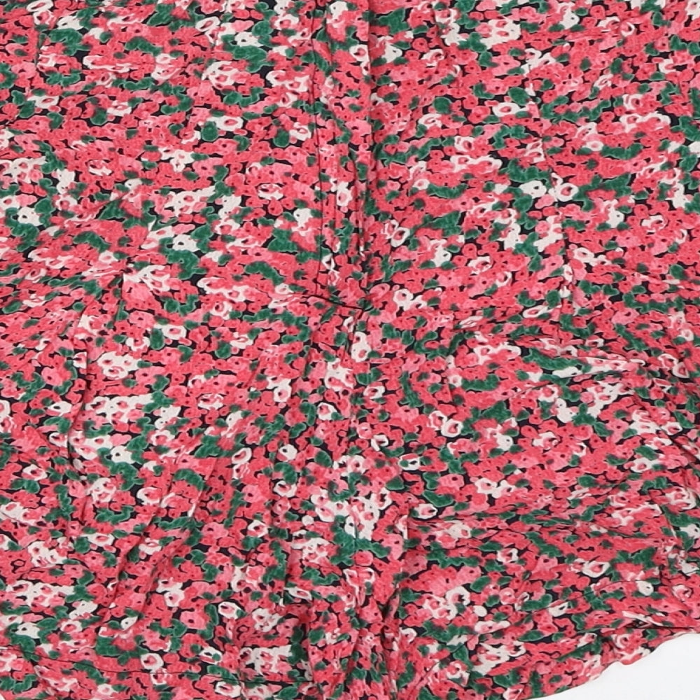 F&F Womens Pink Floral  Hot Pants Shorts Size 10