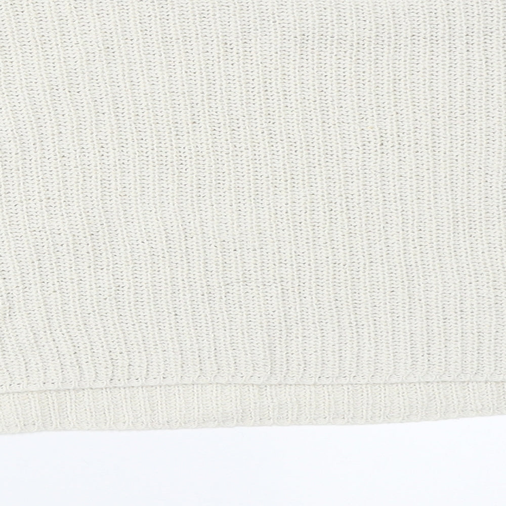 PRETTYLITTLETHING Womens Beige   Pullover Jumper Size M  - cropped