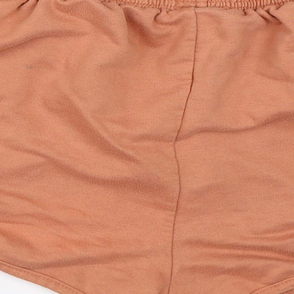 PRETTYLITTLETHING Womens Orange   Sweat Shorts Size 14