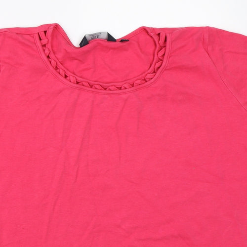 Isle Womens Pink   Basic T-Shirt Size 14