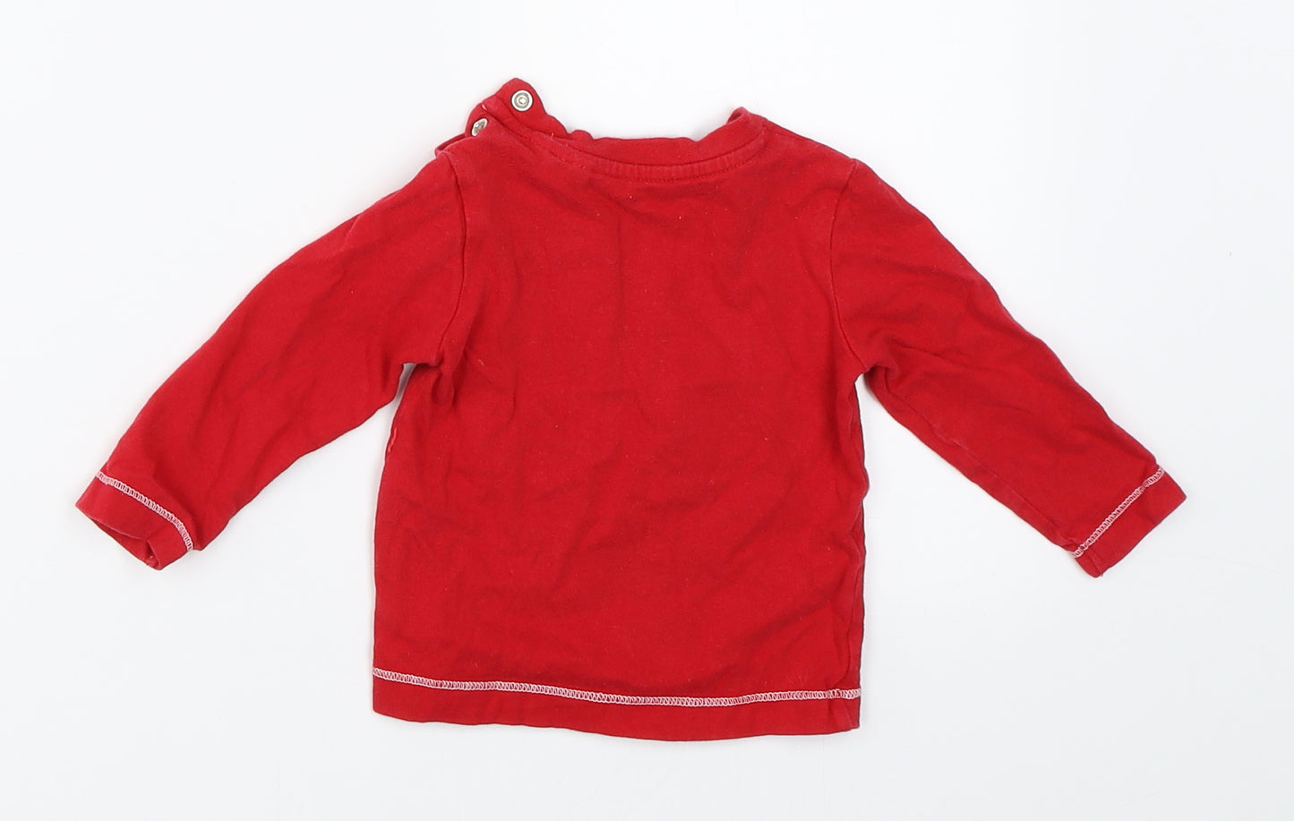 BHS Girls Red   Basic T-Shirt Size 6-9 Months