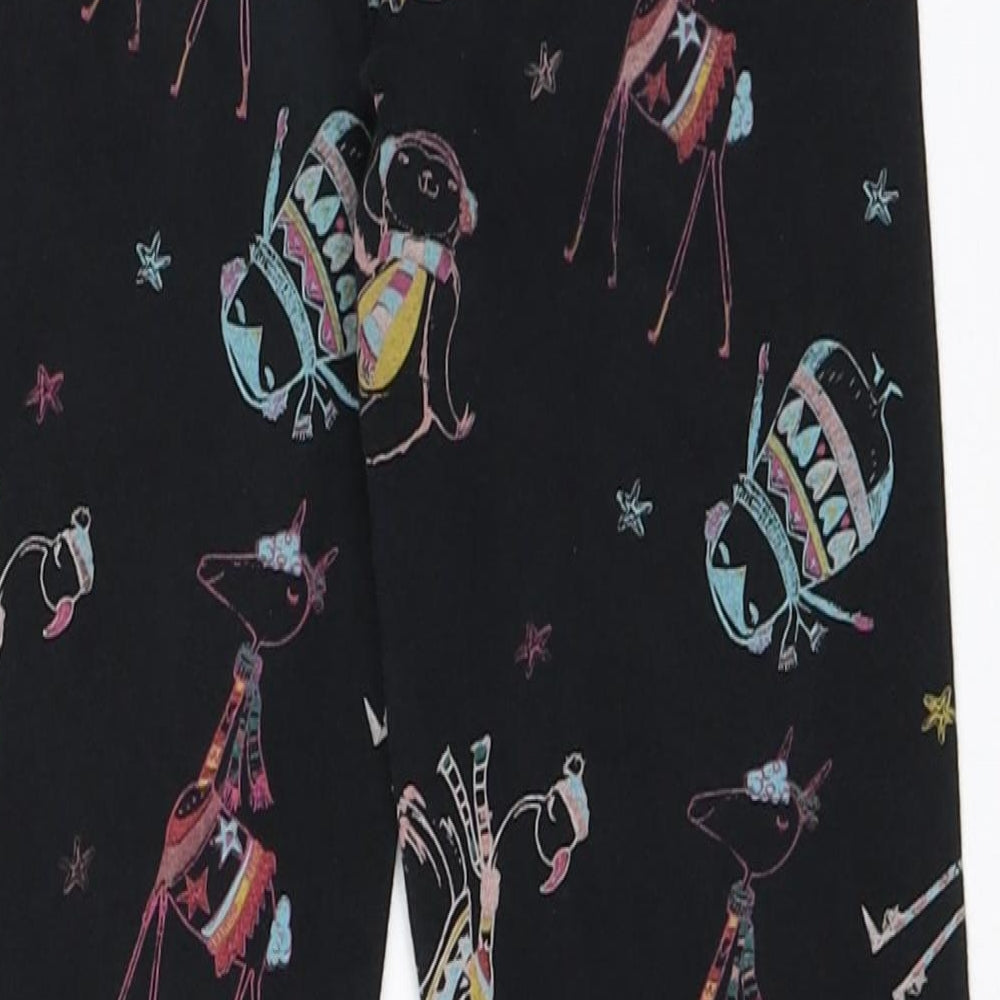 Nutmeg Girls Black   Capri Trousers Size 9-10 Years
