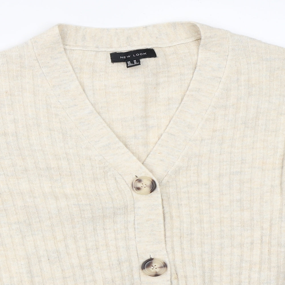 New Look Womens Beige   Cardigan Jumper Size M