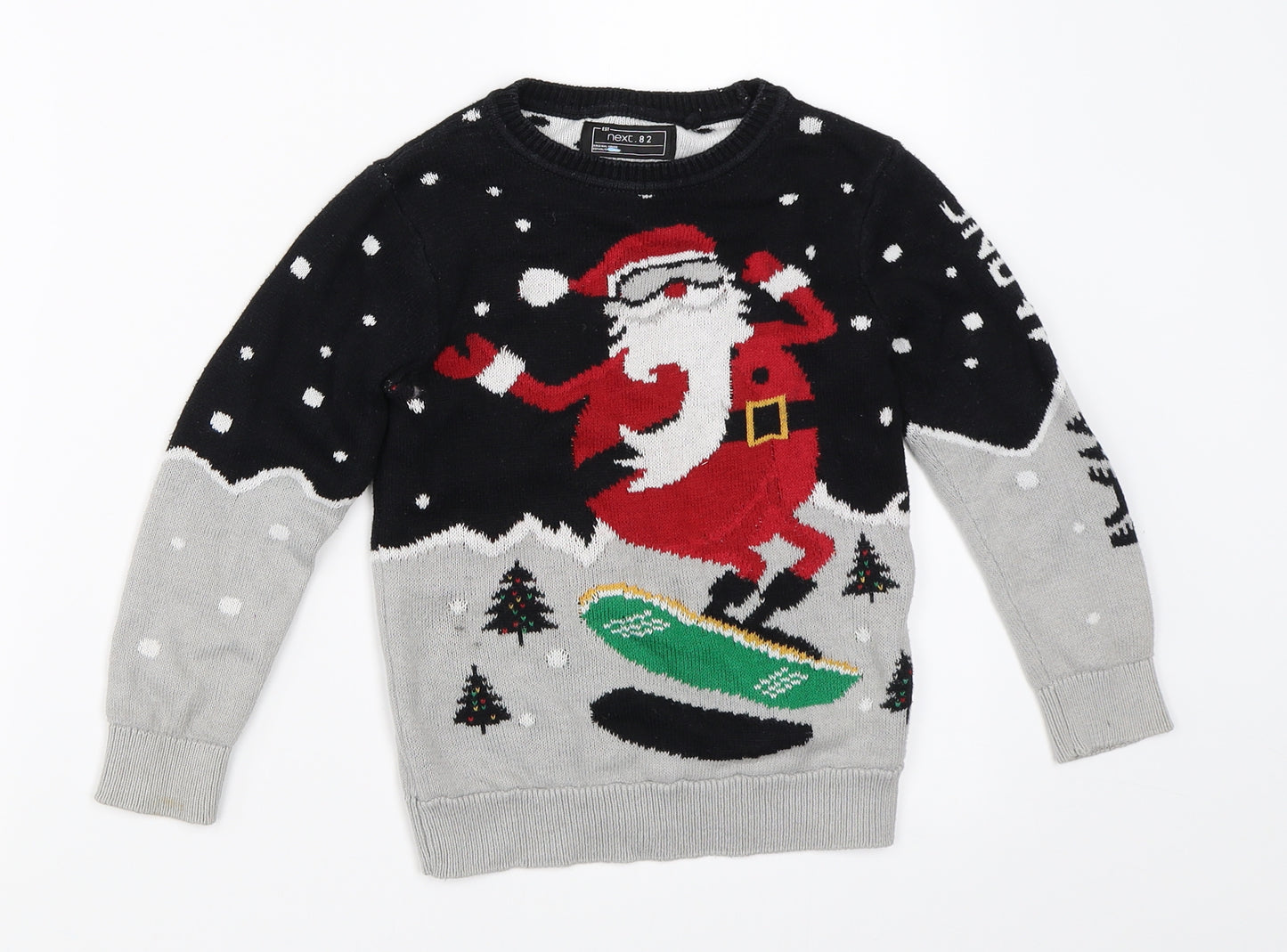 NEXT Boys Grey   Pullover Jumper Size 4 Years  - christmas jumper