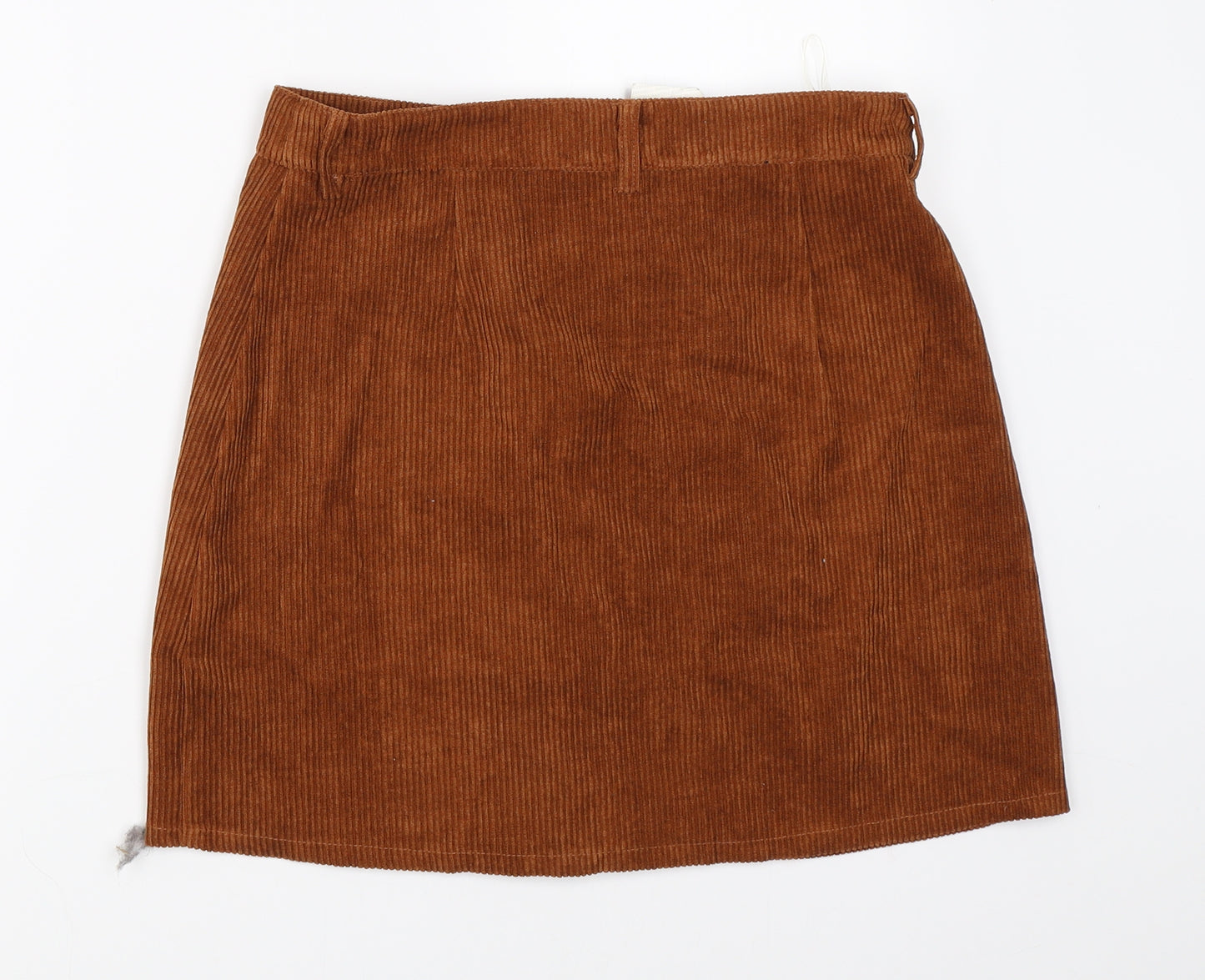 Boohoo Womens Beige  Corduroy Mini Skirt Size 12