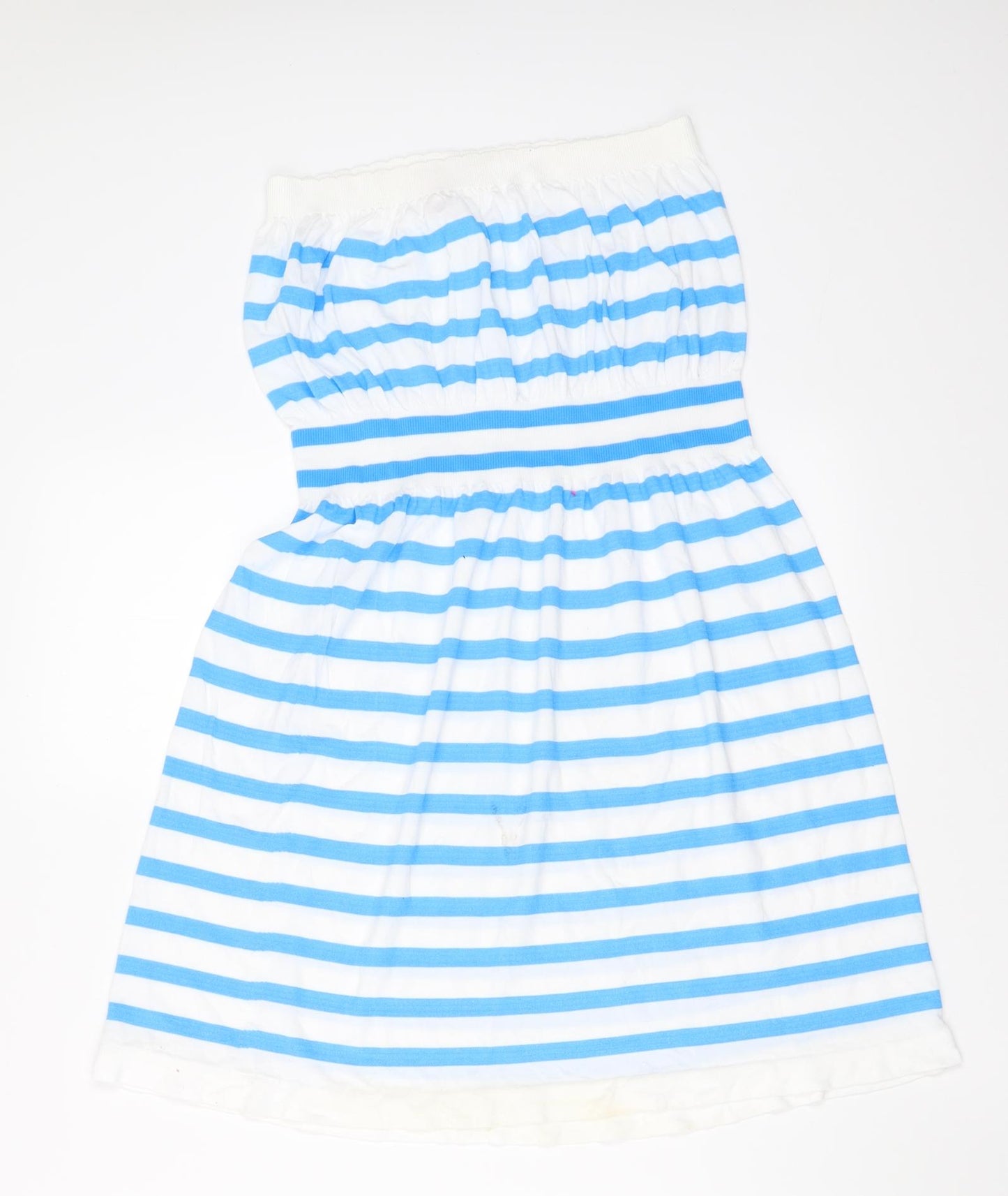 Primark Womens Blue Striped  Fit & Flare  Size L  - BEACH DRESS