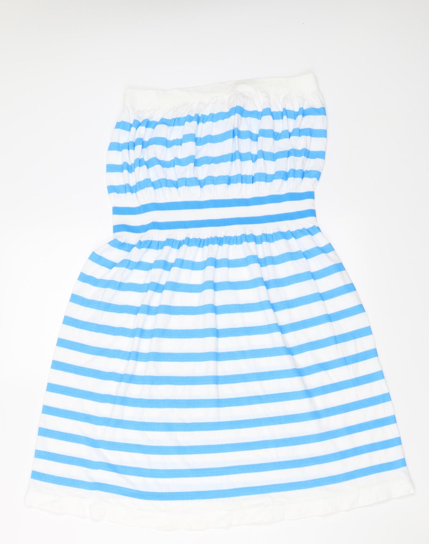 Primark Womens Blue Striped  Fit & Flare  Size L  - BEACH DRESS