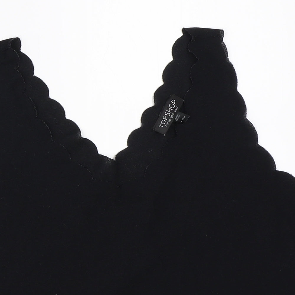 Topshop Womens Black   Basic Blouse Size 12