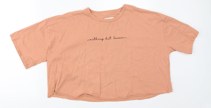 Topshop Womens Orange   Basic T-Shirt Size 12