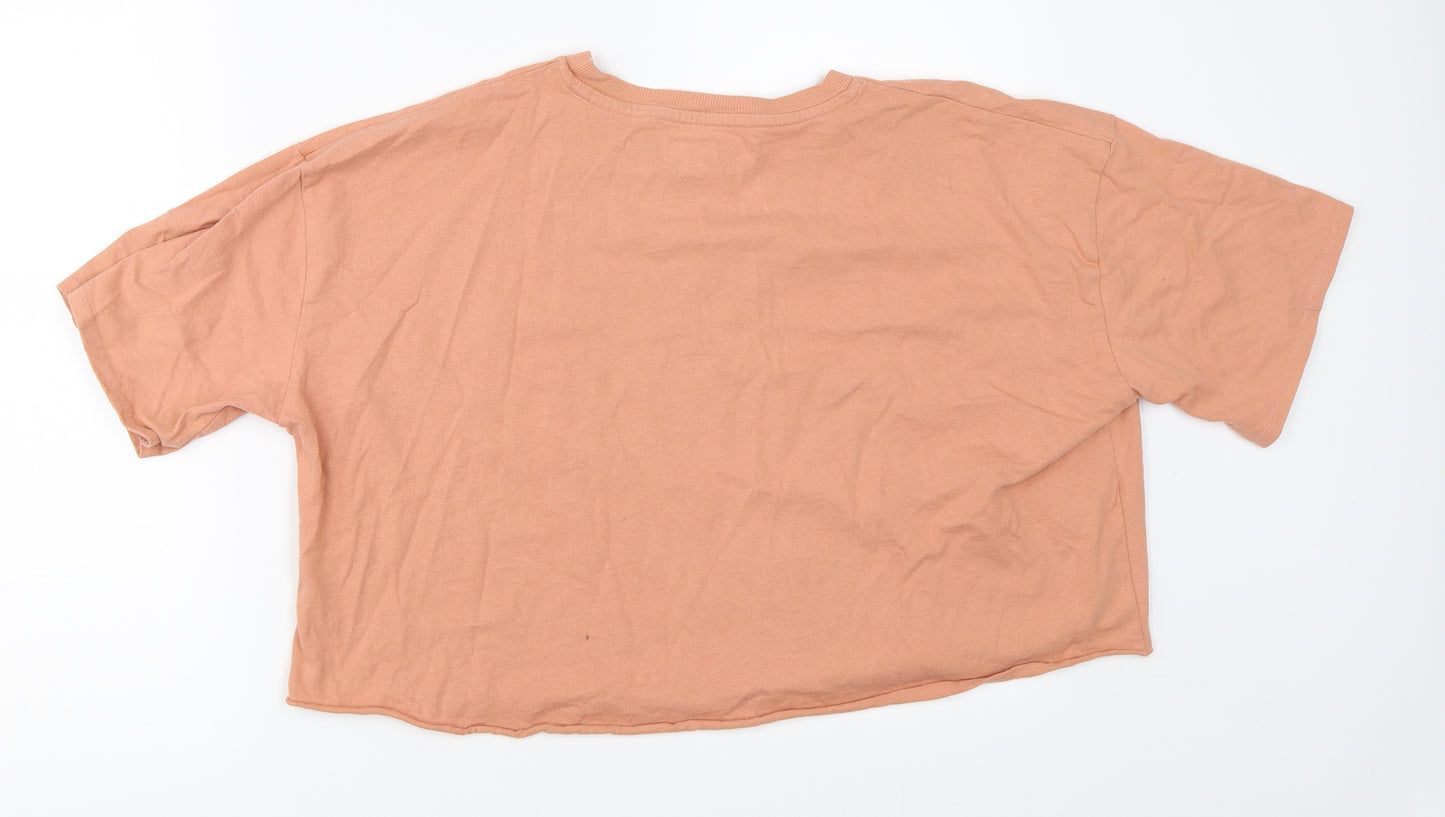 Topshop Womens Orange   Basic T-Shirt Size 12