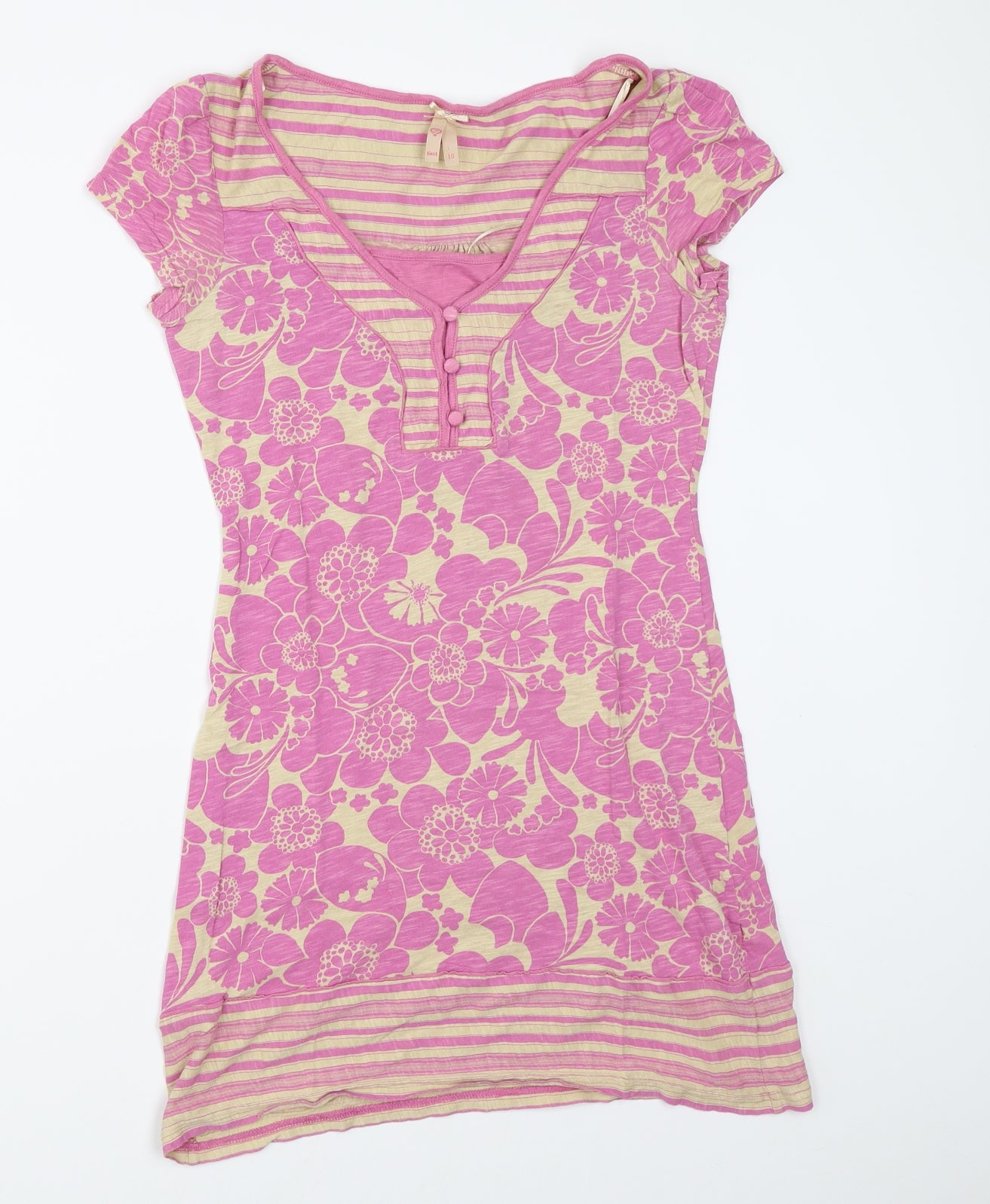 NEXT Womens Pink   Ringer T-Shirt Size 10