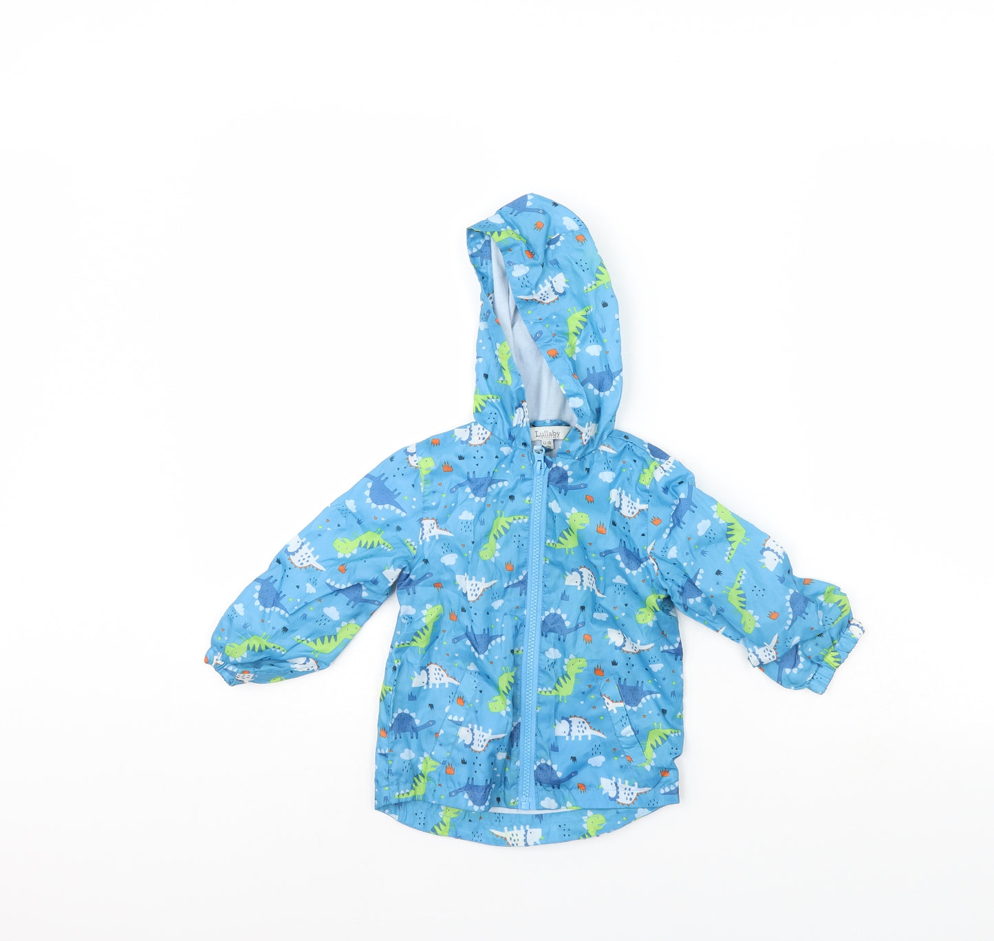 Lullaby Boys Blue Spotted  Rain Coat Coat Size 12 Months  - DInosaur