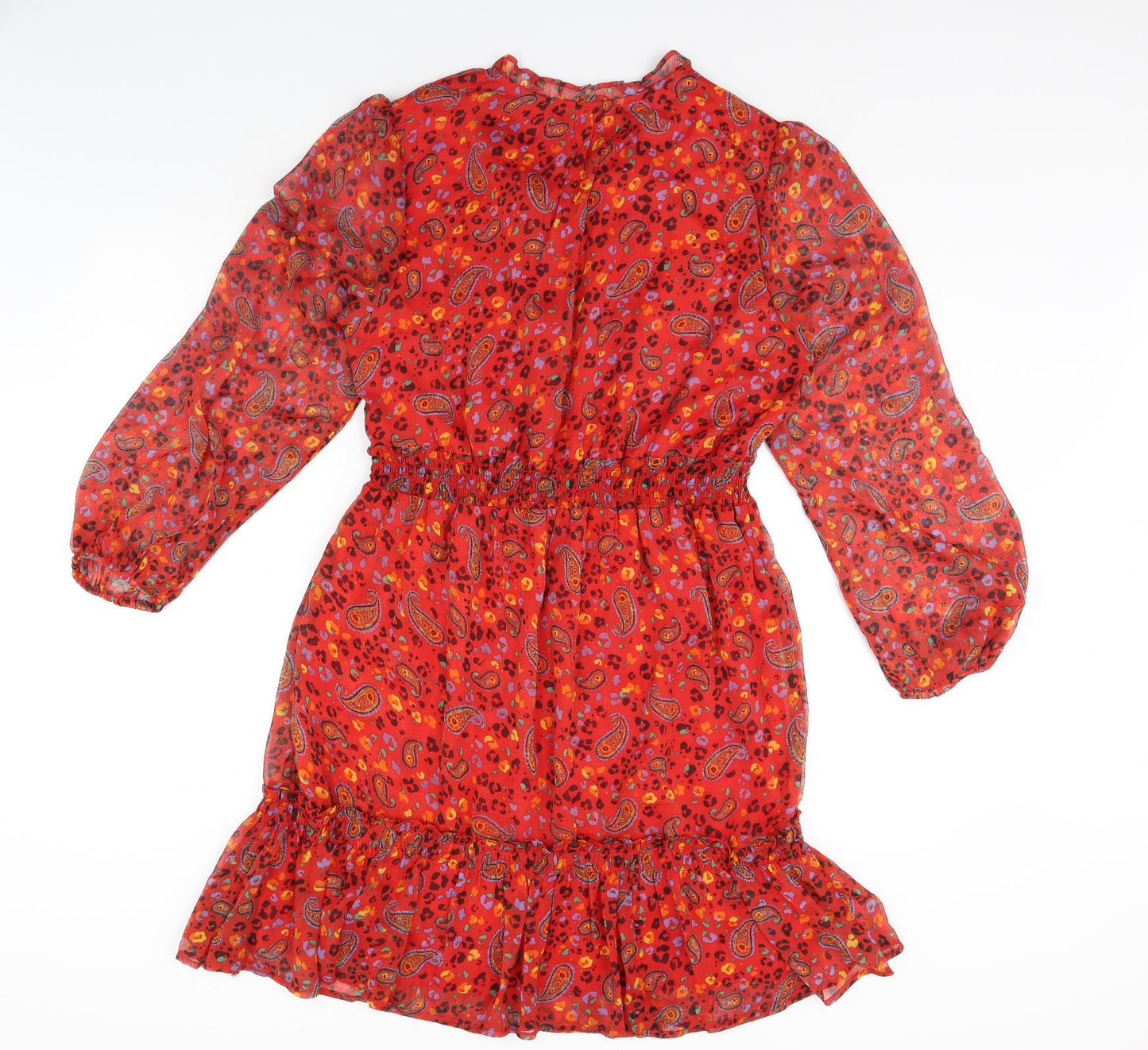 Papaya Womens Red Fair Isle  Fit & Flare  Size 12