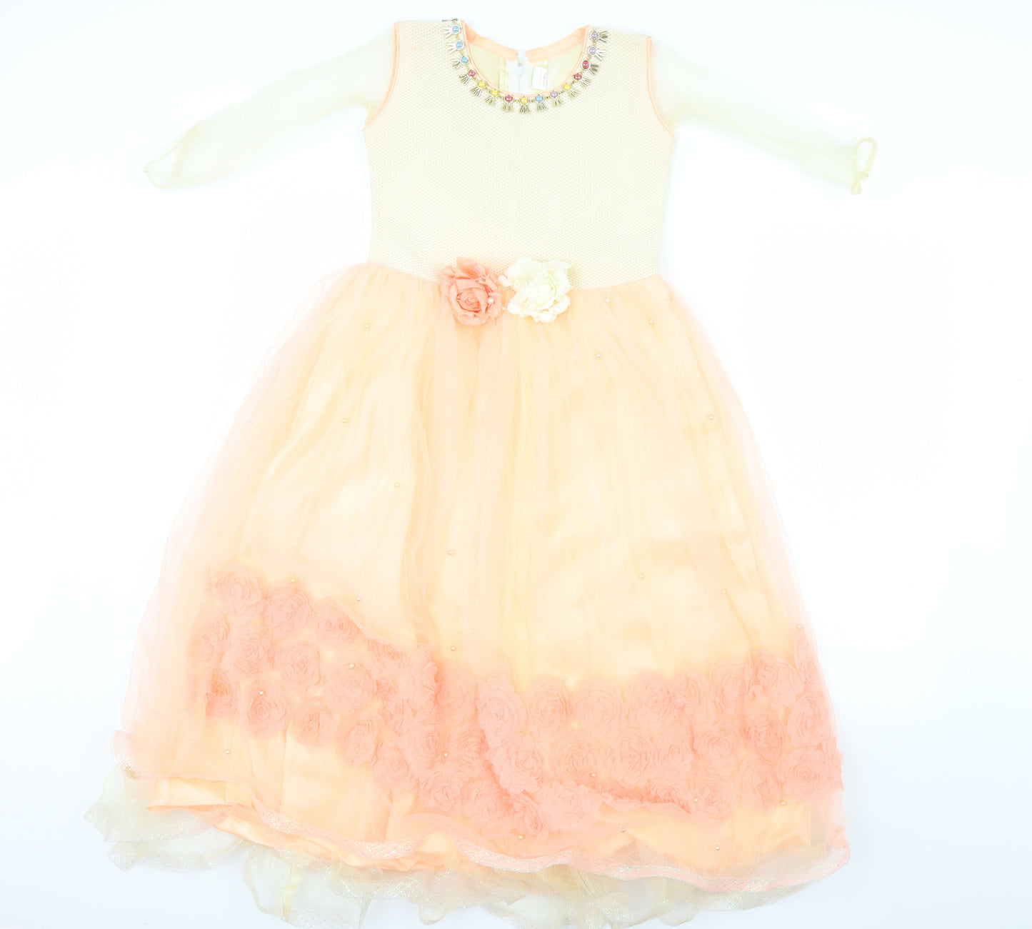 Crown Womens Orange   Fit & Flare  Size 32