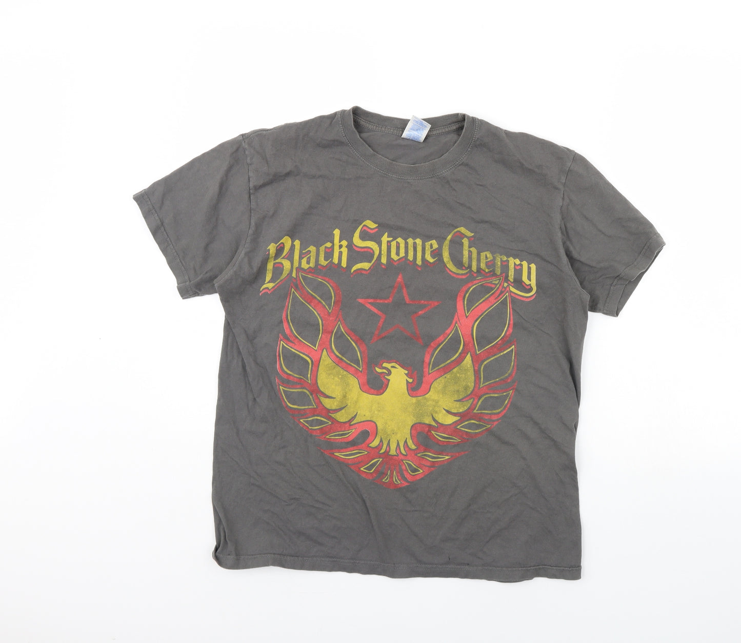 Gildan Mens Grey    T-Shirt Size M