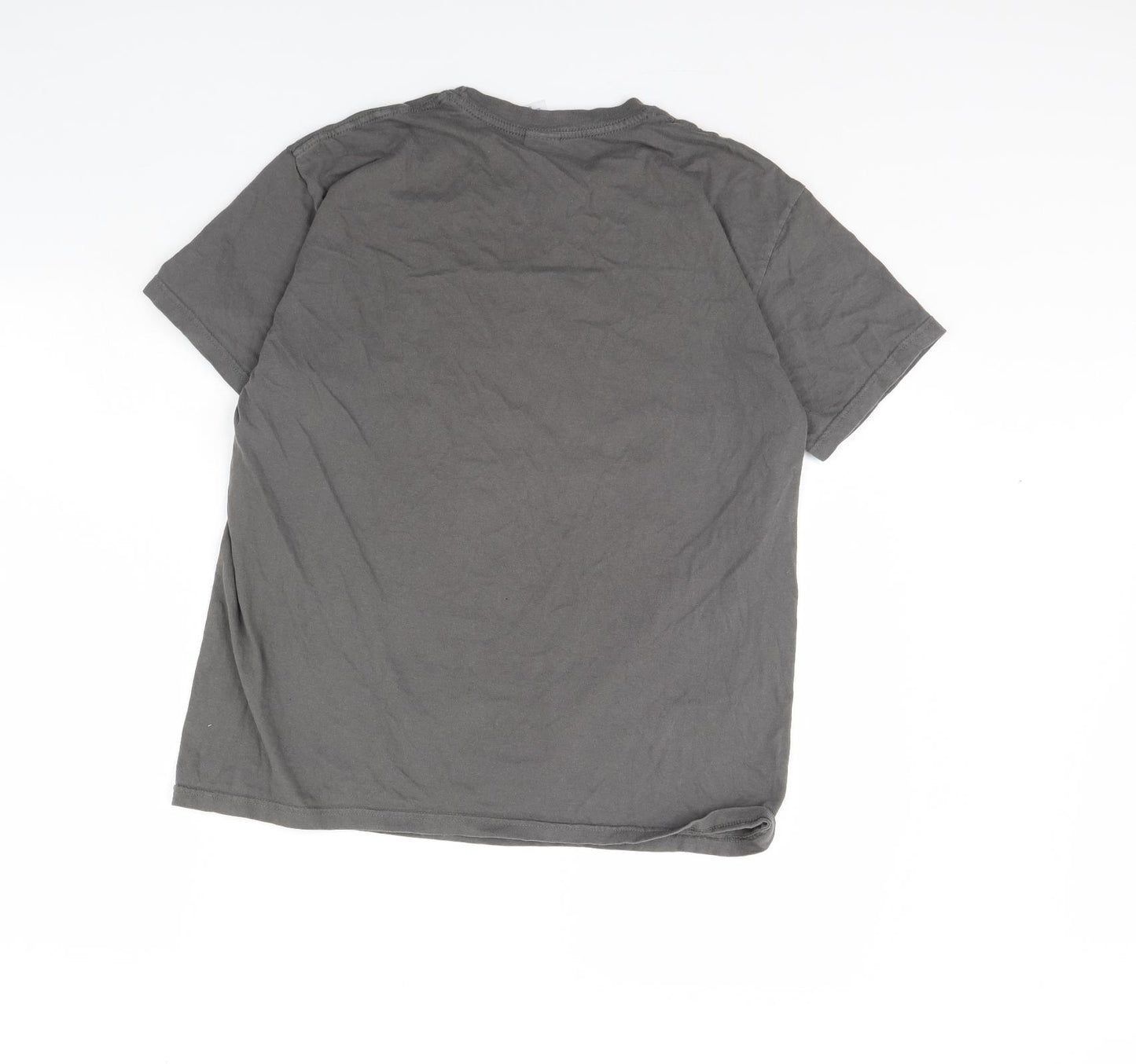 Gildan Mens Grey    T-Shirt Size M