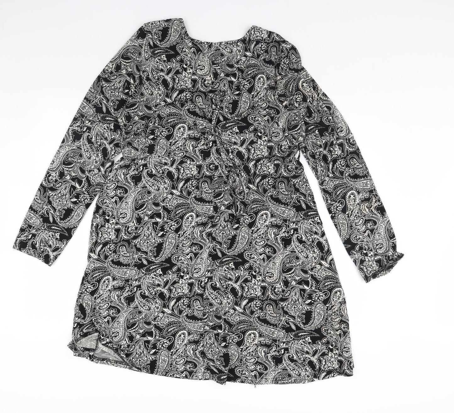 Mandi Womens Black Fair Isle  Shift  Size 16