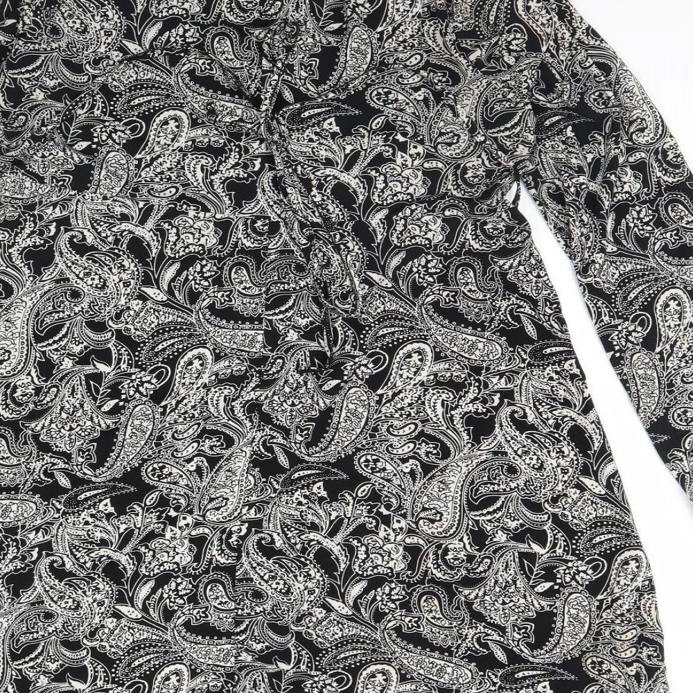 Mandi Womens Black Fair Isle  Shift  Size 16