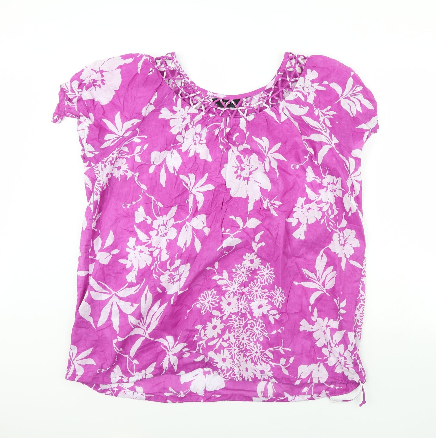 Yours Womens Purple Floral  Basic Blouse Size 20