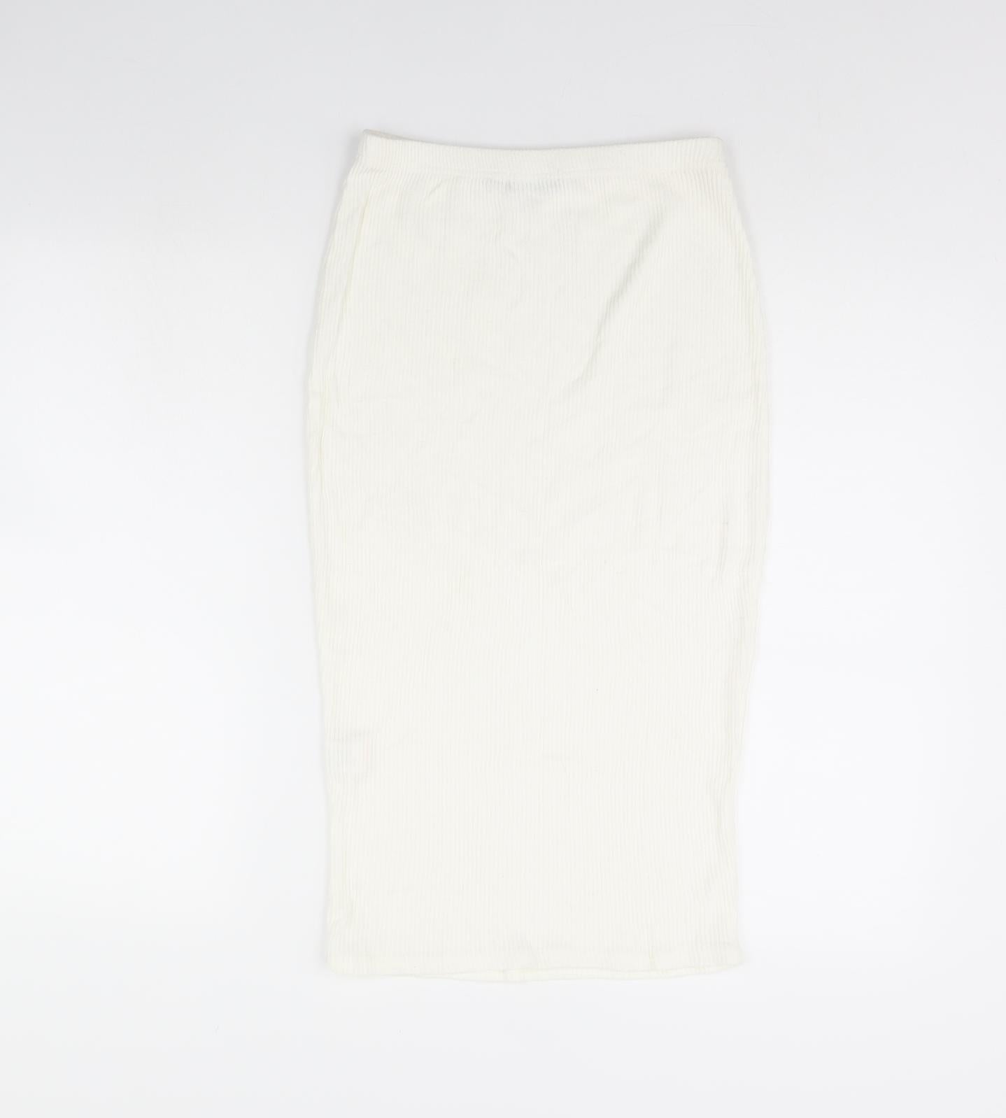 pretty little thing Womens White   Straight & Pencil Skirt Size 10