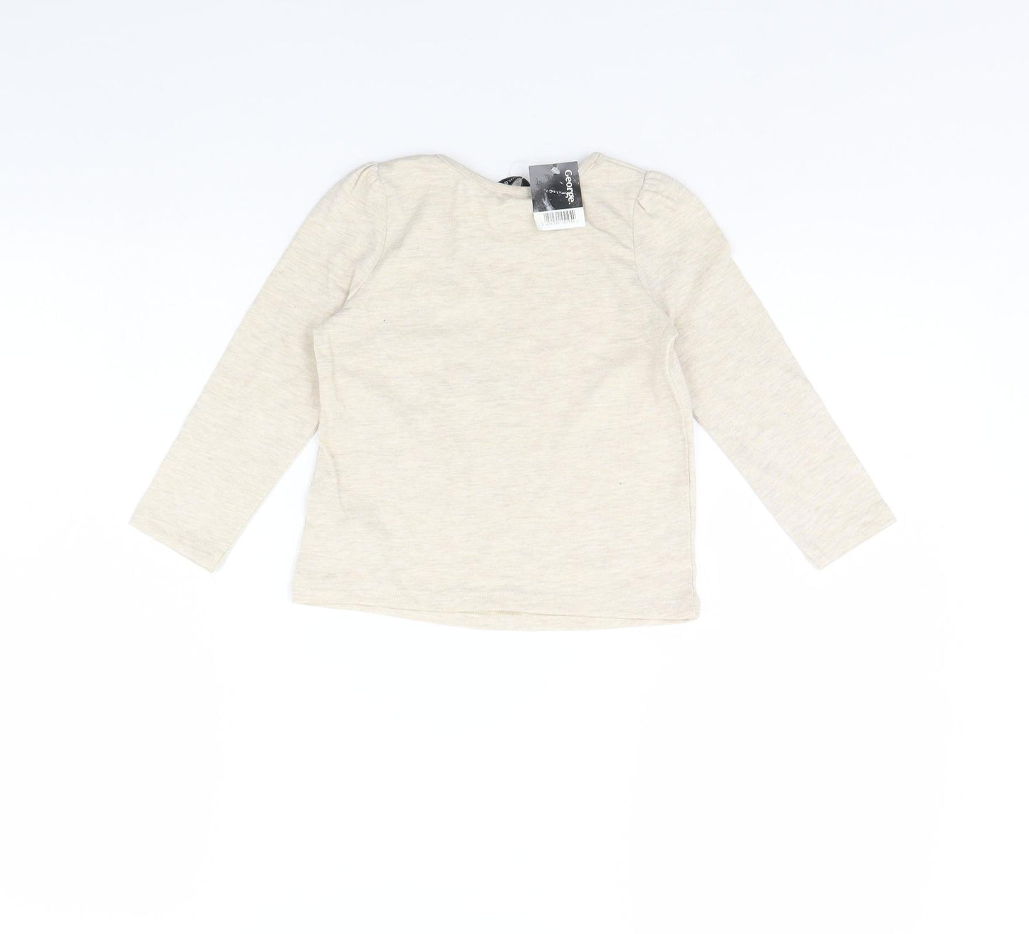 George Girls Beige   Basic T-Shirt Size 2 Years