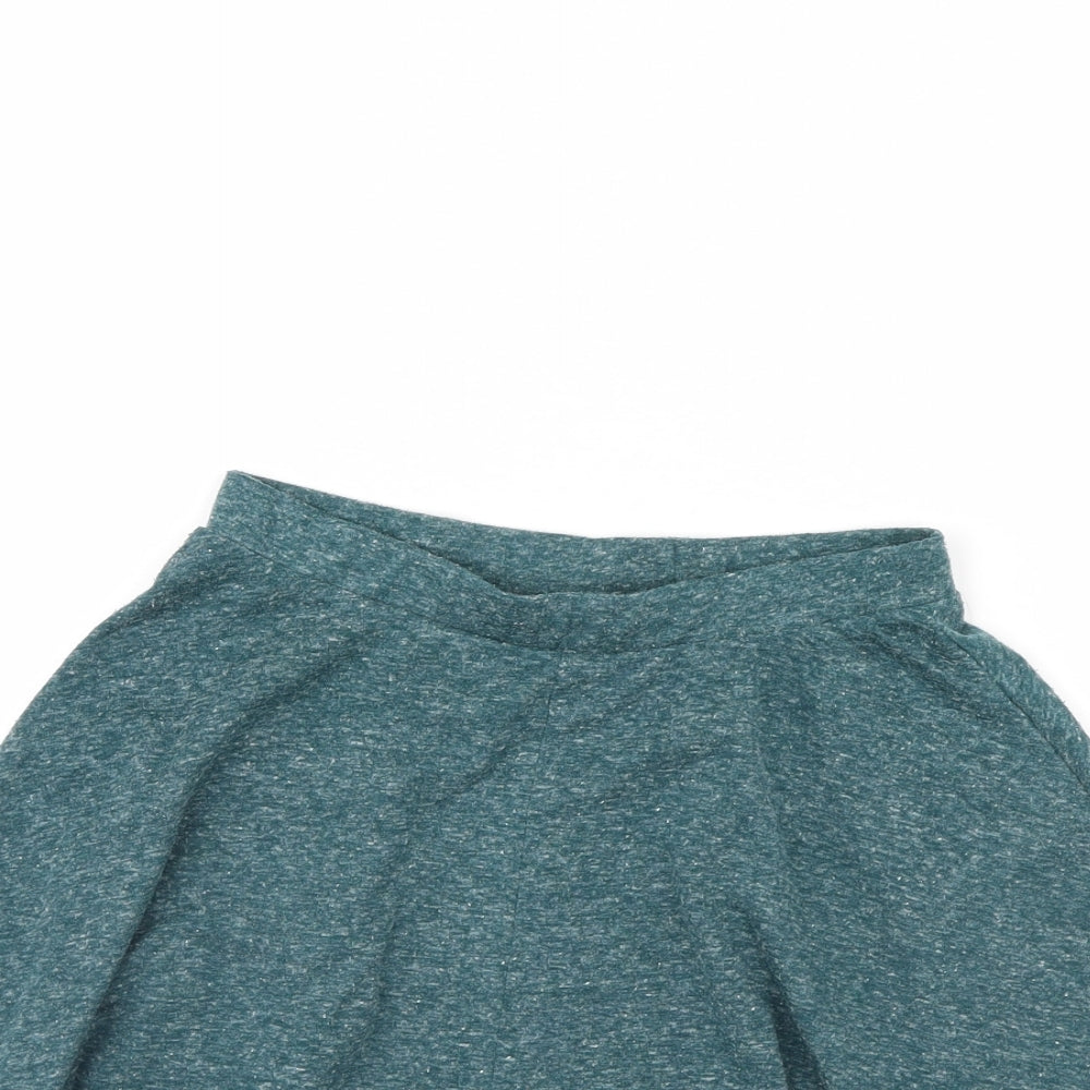 Topshop Womens Green   Flare Skirt Size 6