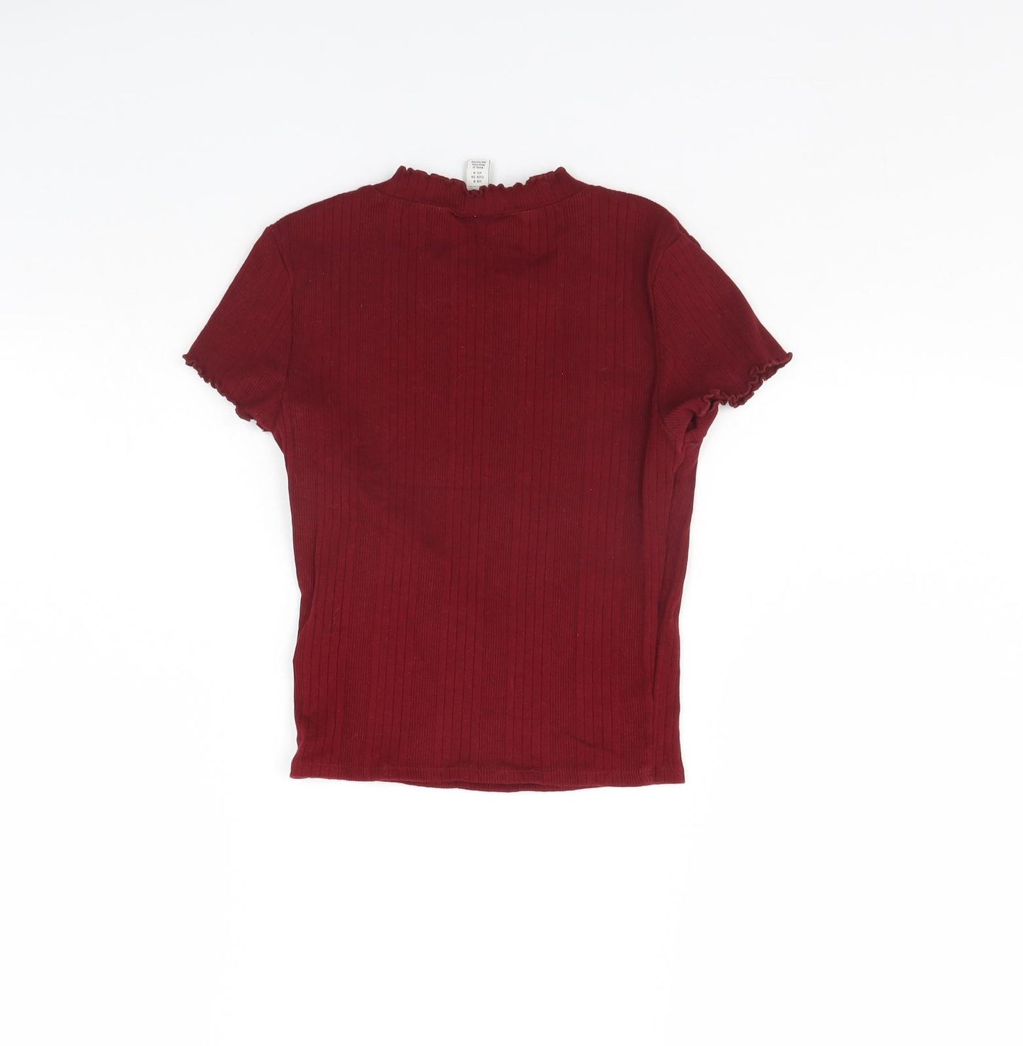 Topshop Womens Red   Cropped T-Shirt Size 8