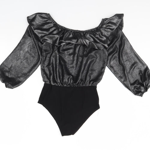 New Look Womens Silver   Bodysuit One-Piece Size 8