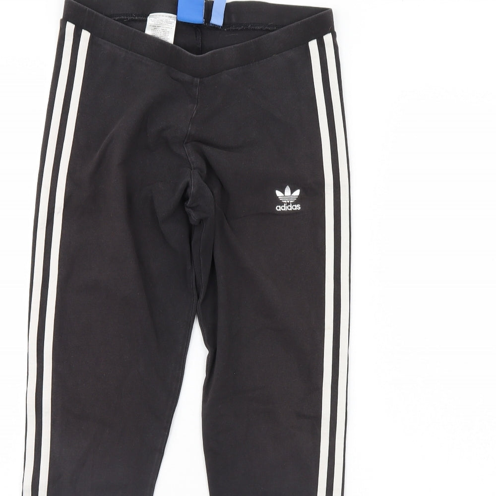 adidas Womens Black   Capri Leggings Size 12 L28 in
