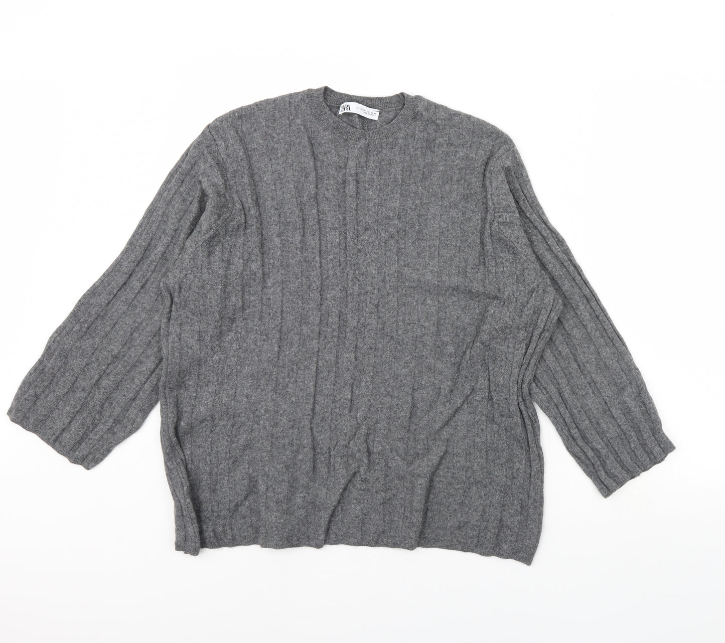 Zara Womens Grey   Pullover Jumper Size L