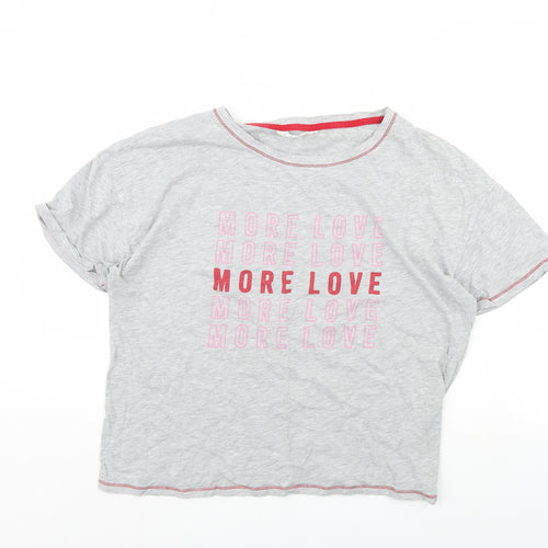 Preworn Womens Grey Solid Rayon Cami Pyjama Top Size 16  - More Love