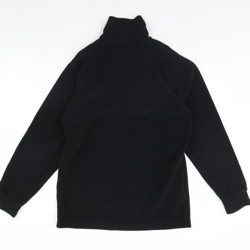 F.lli Campagnolo Mens Black  Fleece Henley Jumper Size M