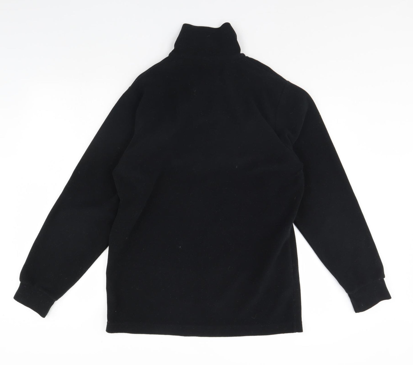 F.lli Campagnolo Mens Black  Fleece Henley Jumper Size M