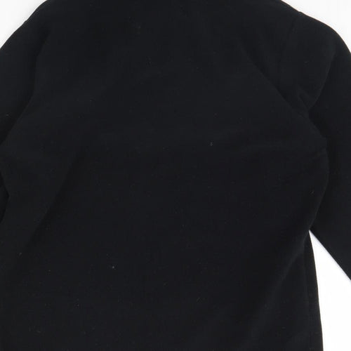 F.lli Campagnolo Mens Black  Fleece Henley Jumper Size M