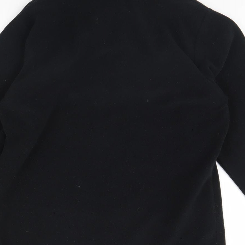 F.lli Campagnolo Mens Black  Fleece Henley Jumper Size M