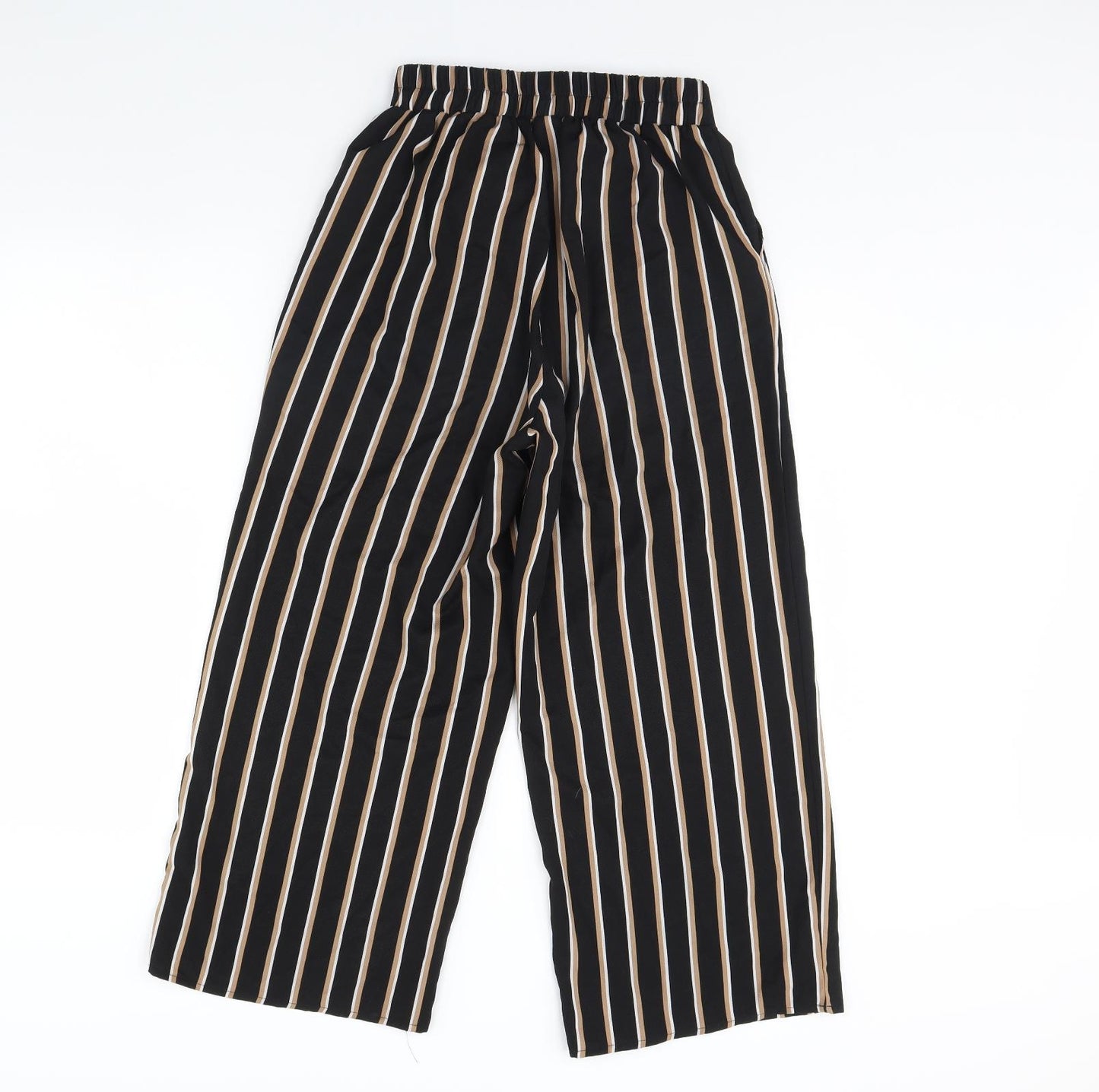 New Look Womens Black Striped  Trousers  Size 6 L28 in