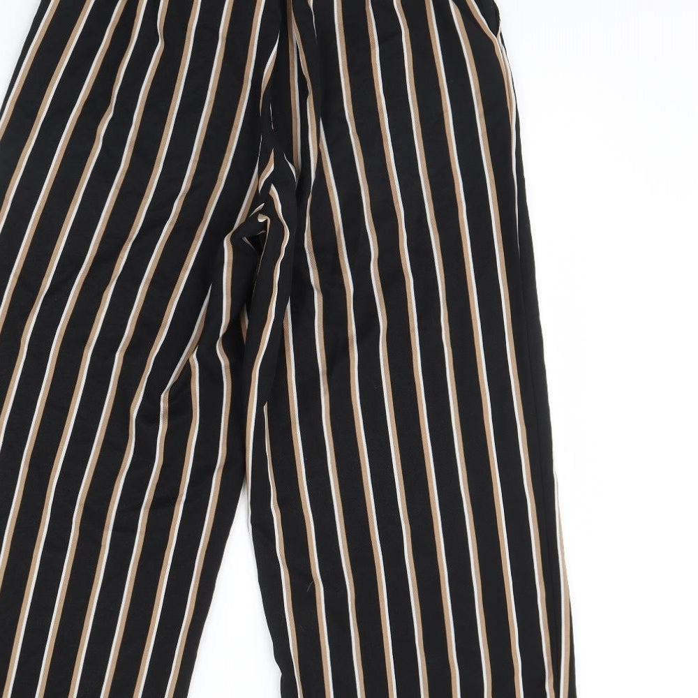 New Look Womens Black Striped  Trousers  Size 6 L28 in