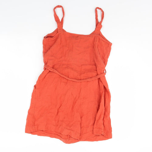 Primark Womens Orange   Playsuit One-Piece Size 10