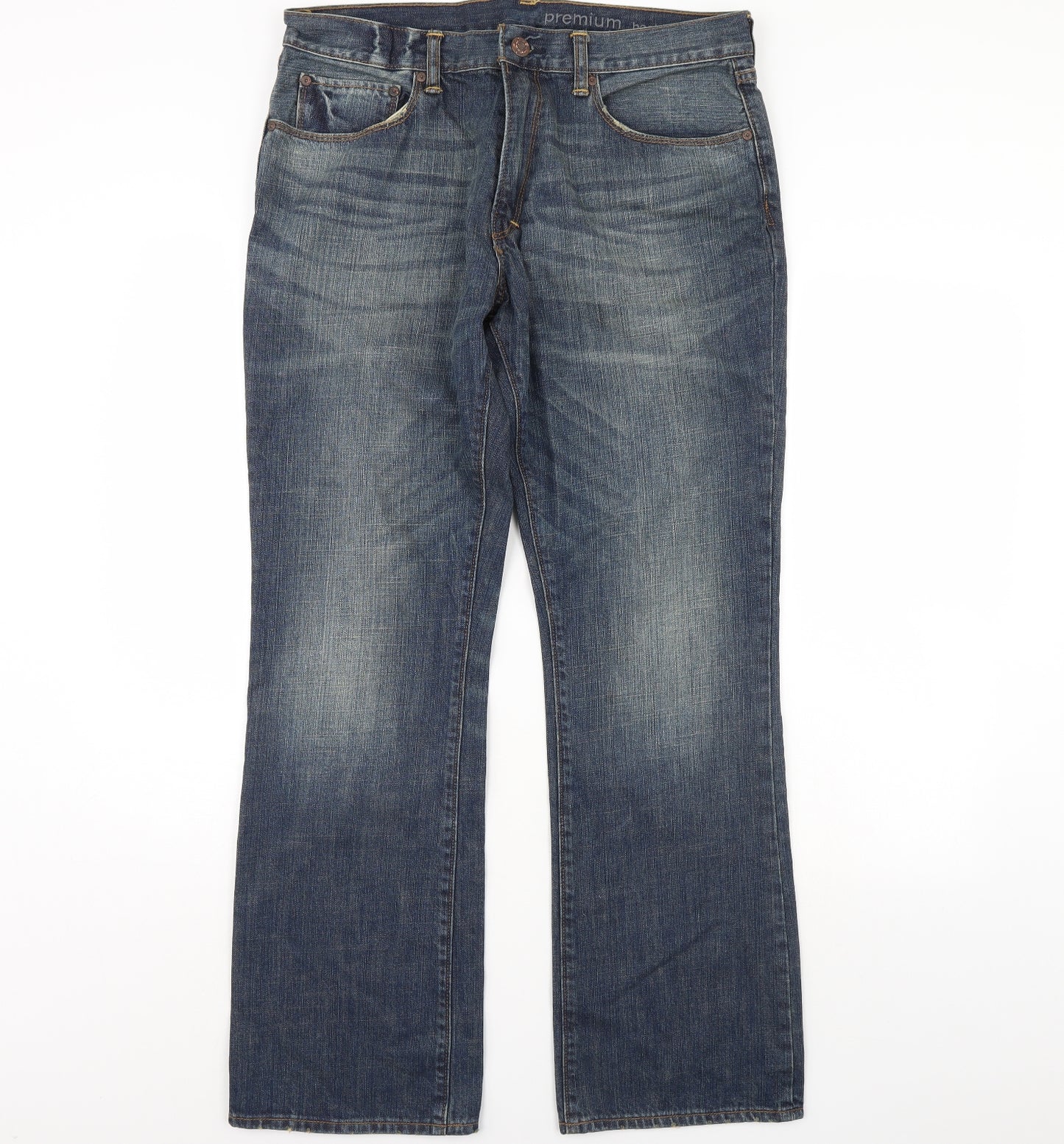 Gap Mens Blue  Denim Straight Jeans Size 34 in L30 in