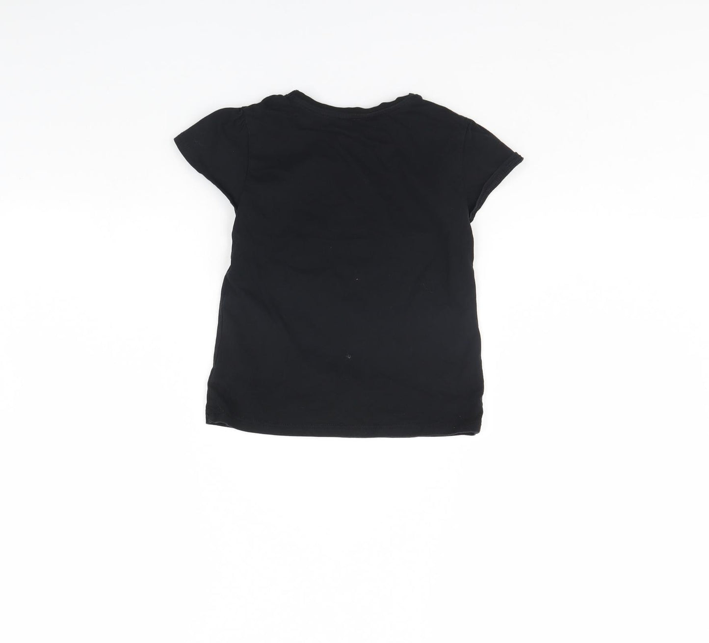 River Island Girls Black   Basic T-Shirt Size 4 Years  - Princess