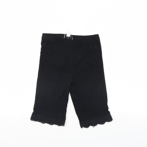 Topshop Womens Black   Compression Shorts Size 8