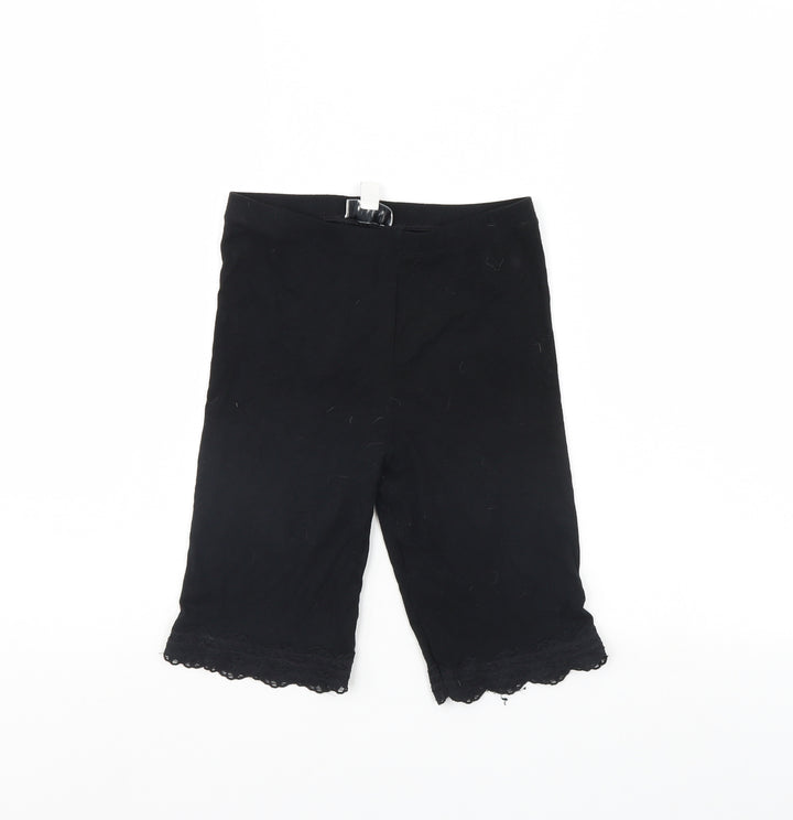 Topshop Womens Black   Compression Shorts Size 8