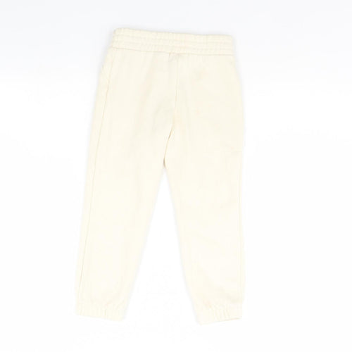 Primark Girls Ivory   Jogger Trousers Size 5 Years