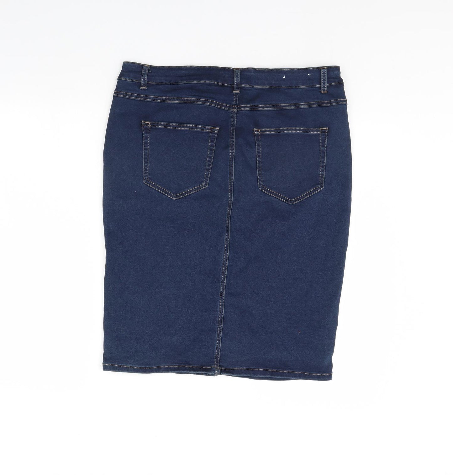 Preworn Womens Blue   Straight & Pencil Skirt Size 36 in