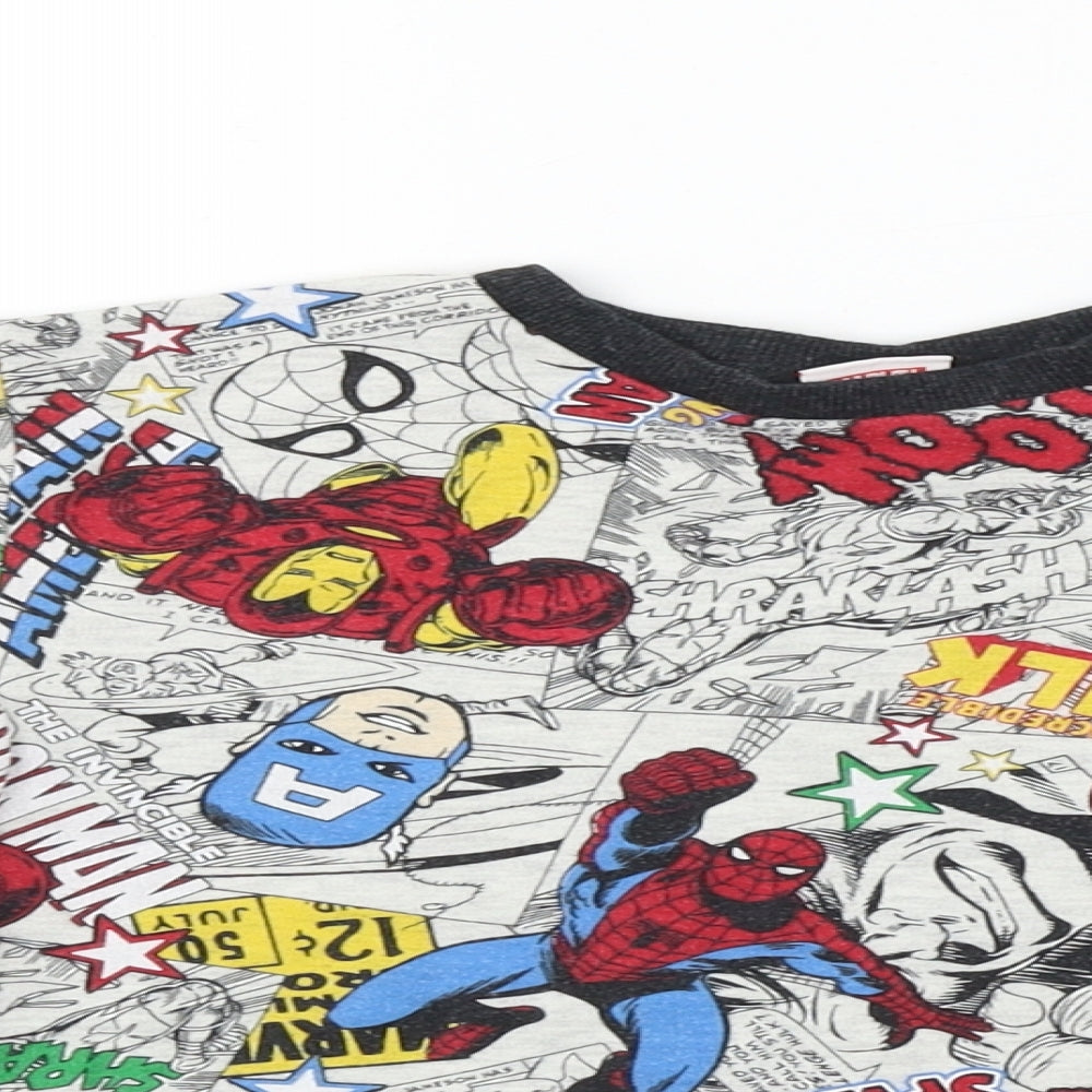 Marvel  Girls Grey   Basic T-Shirt Size 7 Years